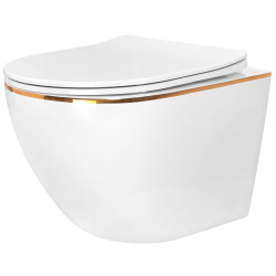 Rea misa wisząca wc bezrantowa Carlo Mini Rimlesswhite gold Edge
