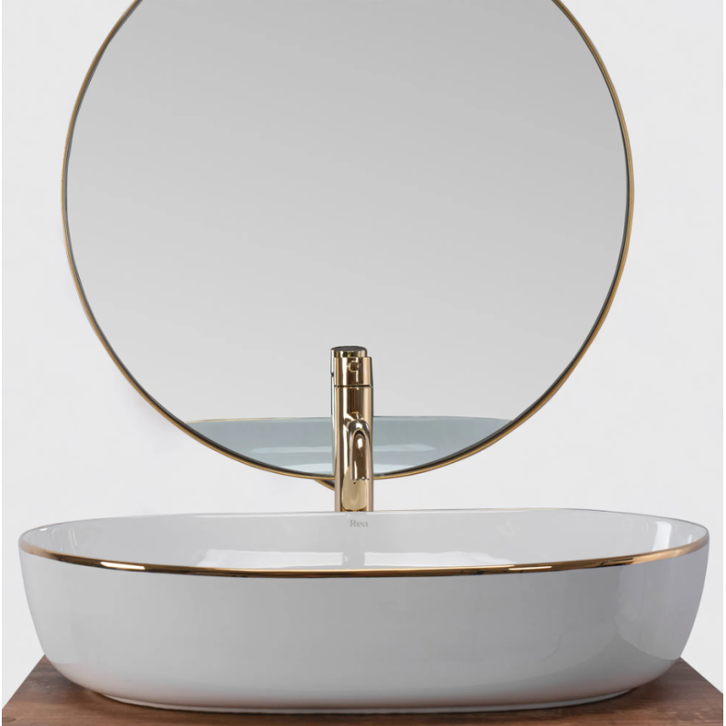 Rea umywalka nablatowa Cleo 61 gold Edge