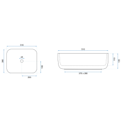Rea umywalka nablatowa Demi Aiax Shiny