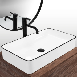 Rea umywalka nablatowa Denis black Edge