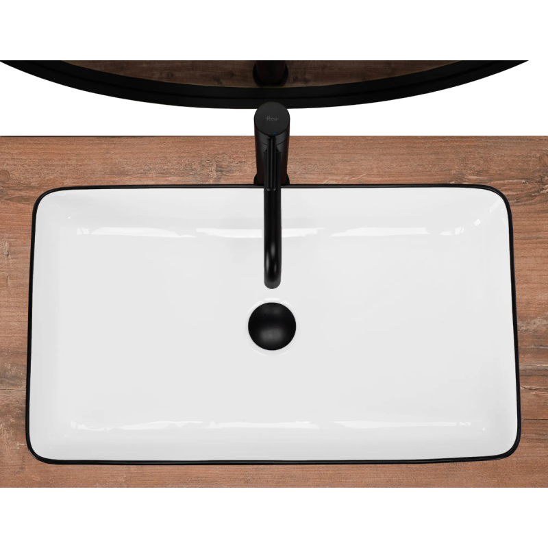 Rea umywalka nablatowa Denis black Edge