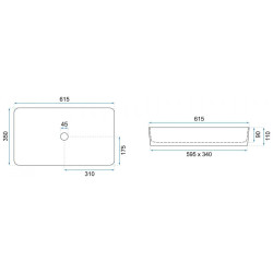 Rea umywalka nablatowa Denis black Edge