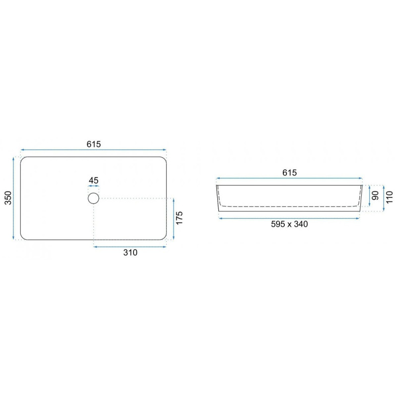 Rea umywalka nablatowa Denis Marmo Shiny