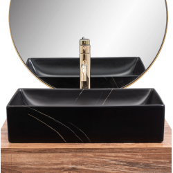 Rea umywalka nablatowa Inga black Marble Matt