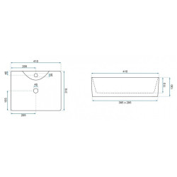 Rea umywalka nablatowa Kelly Mini Aiax Shiny