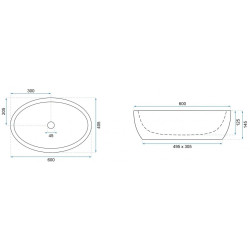 Rea umywalka nablatowa Meryl black