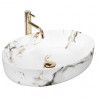 Rea umywalka nablatowa Queen Carrara Shiny