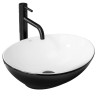 Rea umywalka nablatowa Sofia black/white