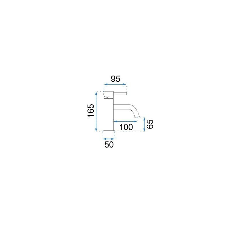 Rea bateria umywalkowa niska Lungo Art złota