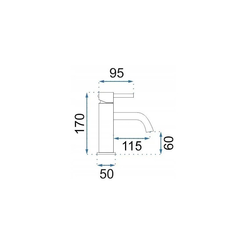 Rea bateria umywalkowa niska Lungo biała