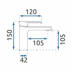 Rea bateria umywalkowa niska Hass czarna