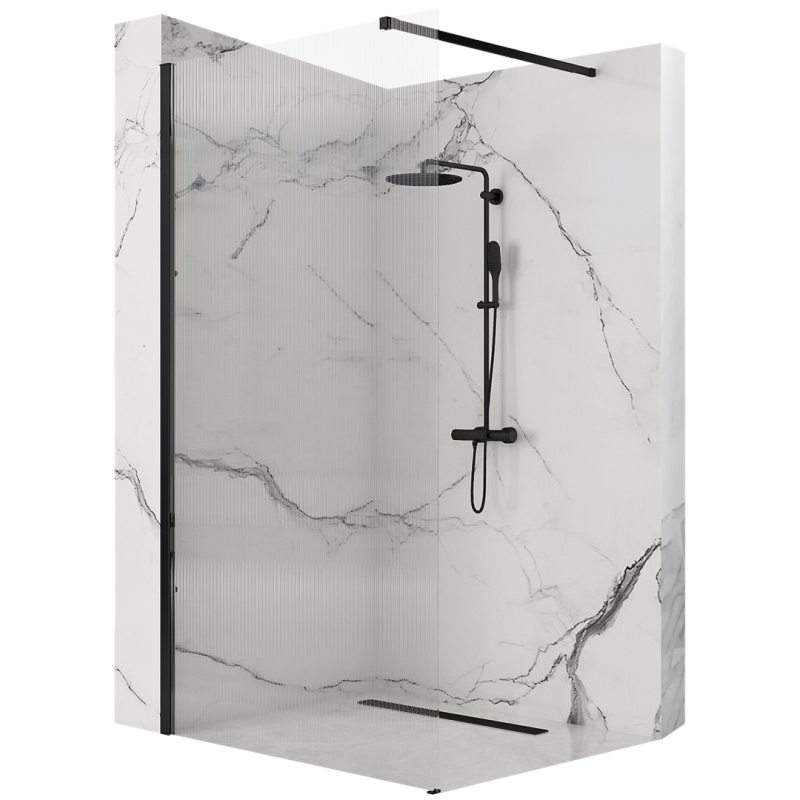 Rea ścianka prysznicowa 120x195 Aero Intimo black