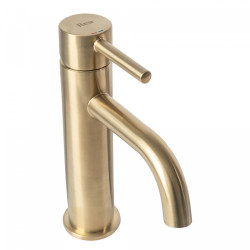 Rea Bateria Umywalkowa Niska Lungo złota szczotkowana