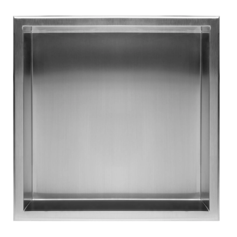 Rea półka podtynkowa 01 nikiel szczotkowany 30x30x10