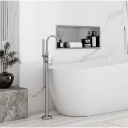 Rea półka podtynkowa 03  nikiel szczotkowany 30x60x10