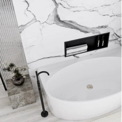 Rea półka podtynkowa 06 czarna 30x60x10