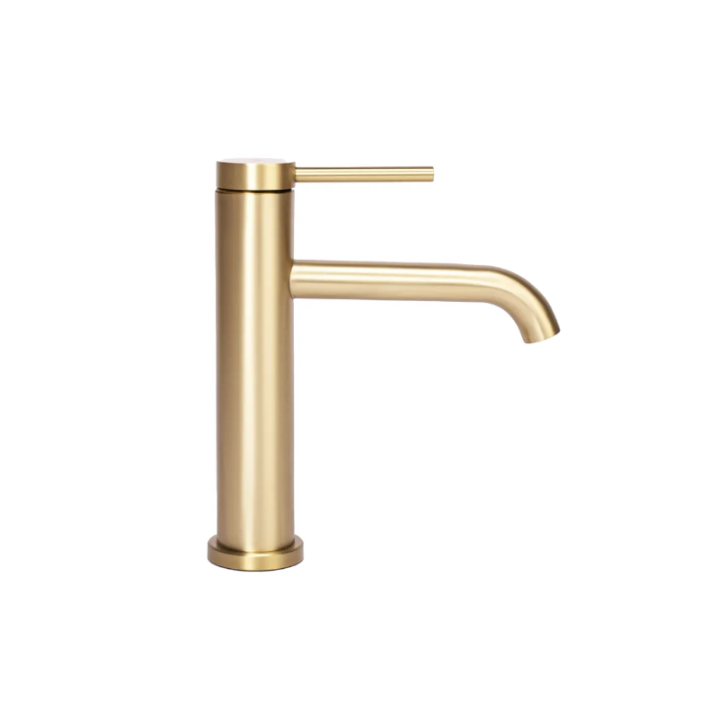 Rea bateria umywalkowa niska Clif złoto szczotkowane