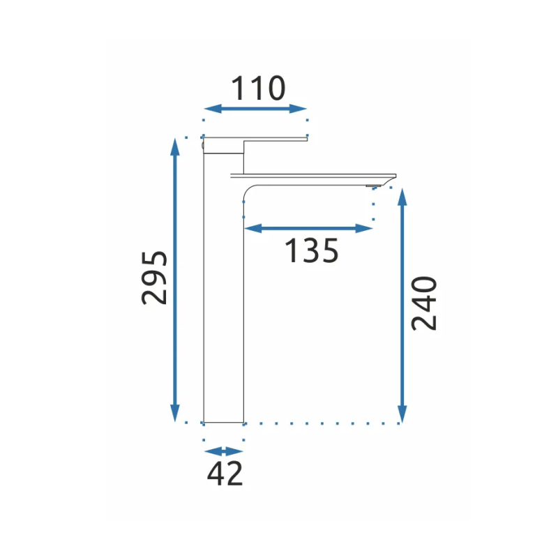 Rea bateria umywalkowa wysoka Storm chrom