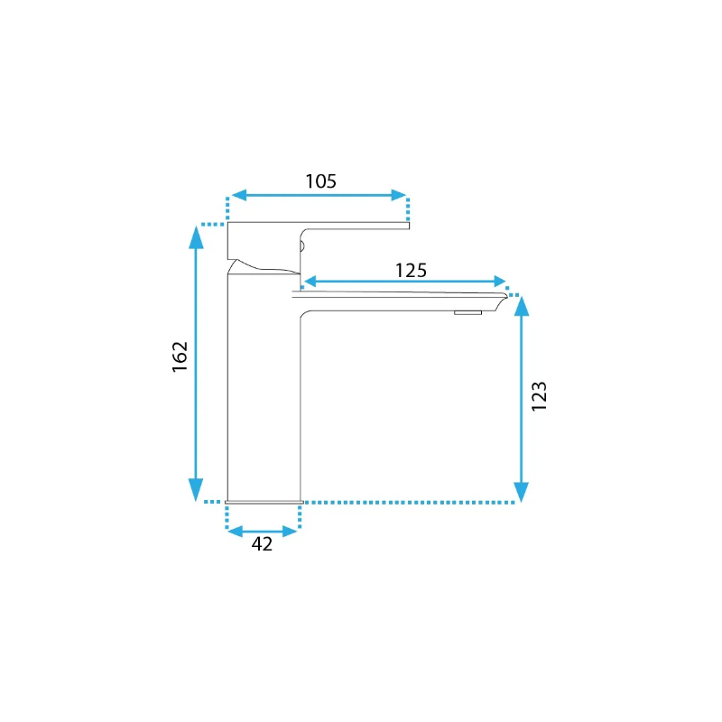 Rea bateria umywalkowa niska Veneta złota