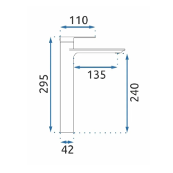 Rea bateria umywalkowa wysoka Veneta chrom