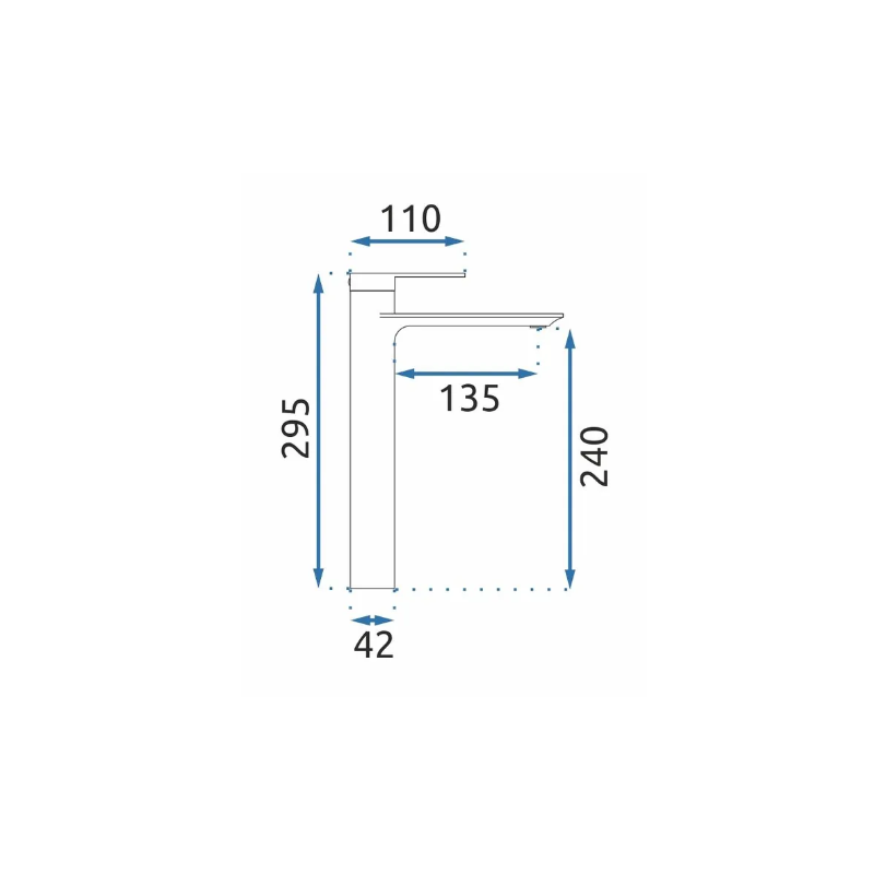 Rea bateria umywalkowa wysoka Veneta chrom