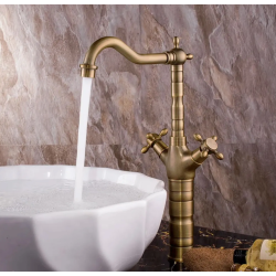 Rea bateria umywalkowa wysoka Rustico  złota