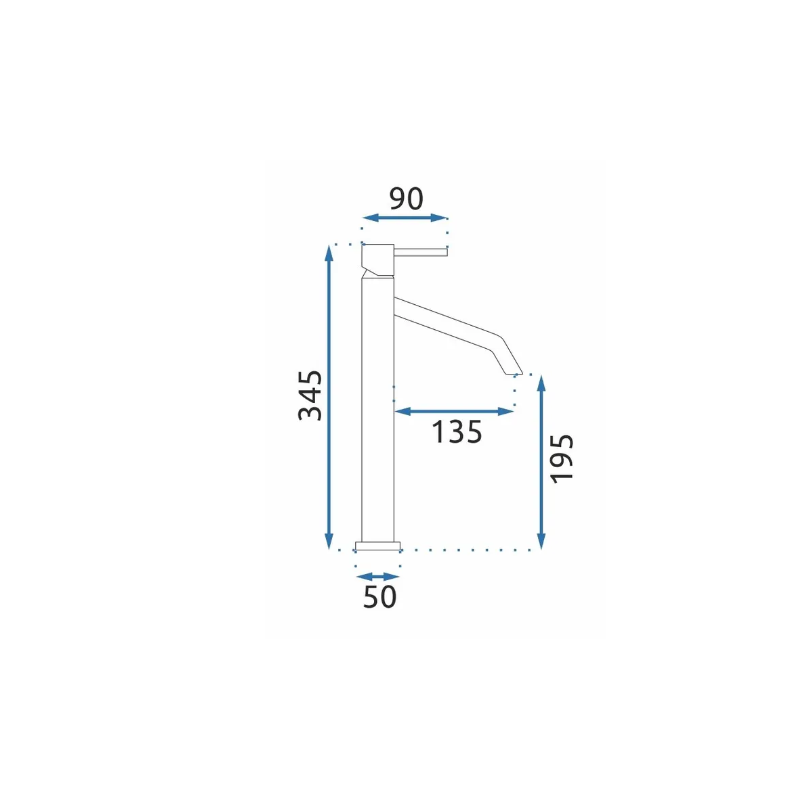 Rea Bateria Umywalkowa Wysoka Level złota szczotkowana