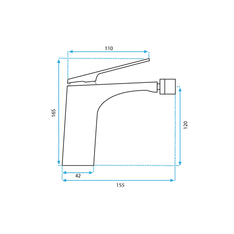 Rea Bateria Bidetowa Stojąca Avalon tytan