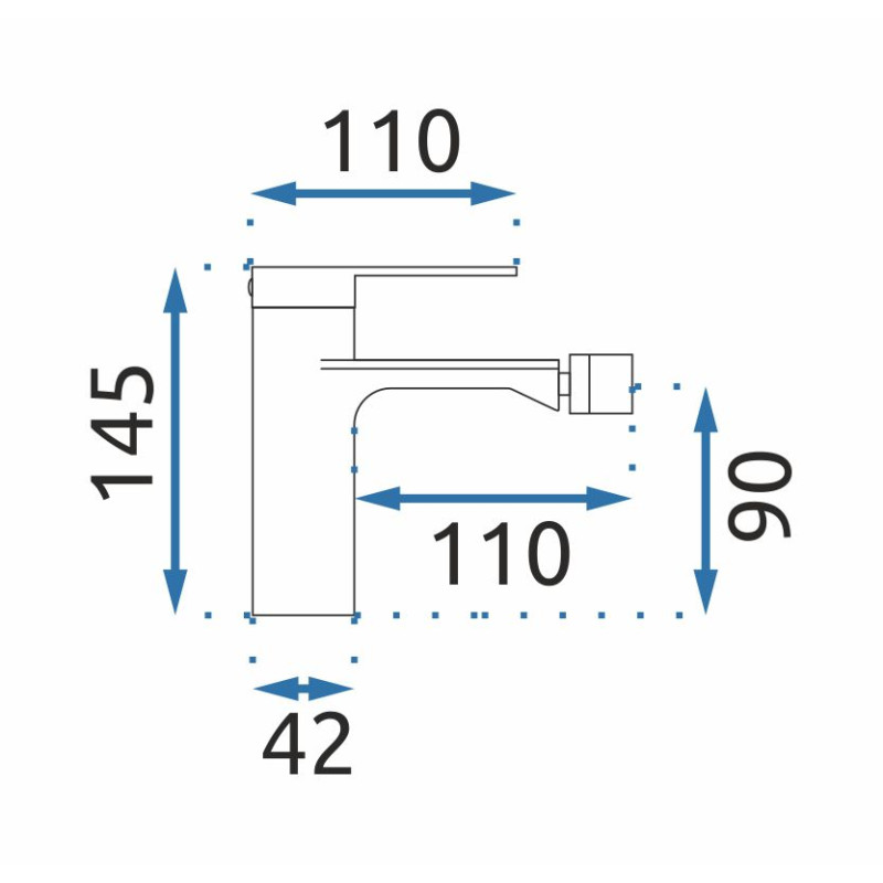 Rea Bateria Bidetowa Stojąca Storm złota