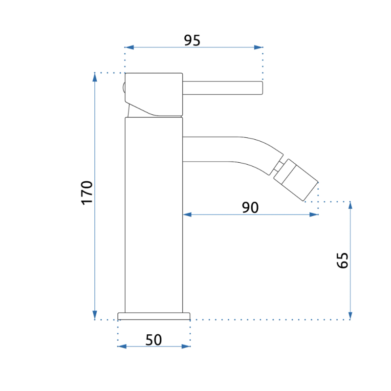 Rea Bateria Bidetowa Stojąca Lungo biała