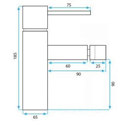 Rea Bateria Bidetowa Stojąca Tess złota szczotkowana