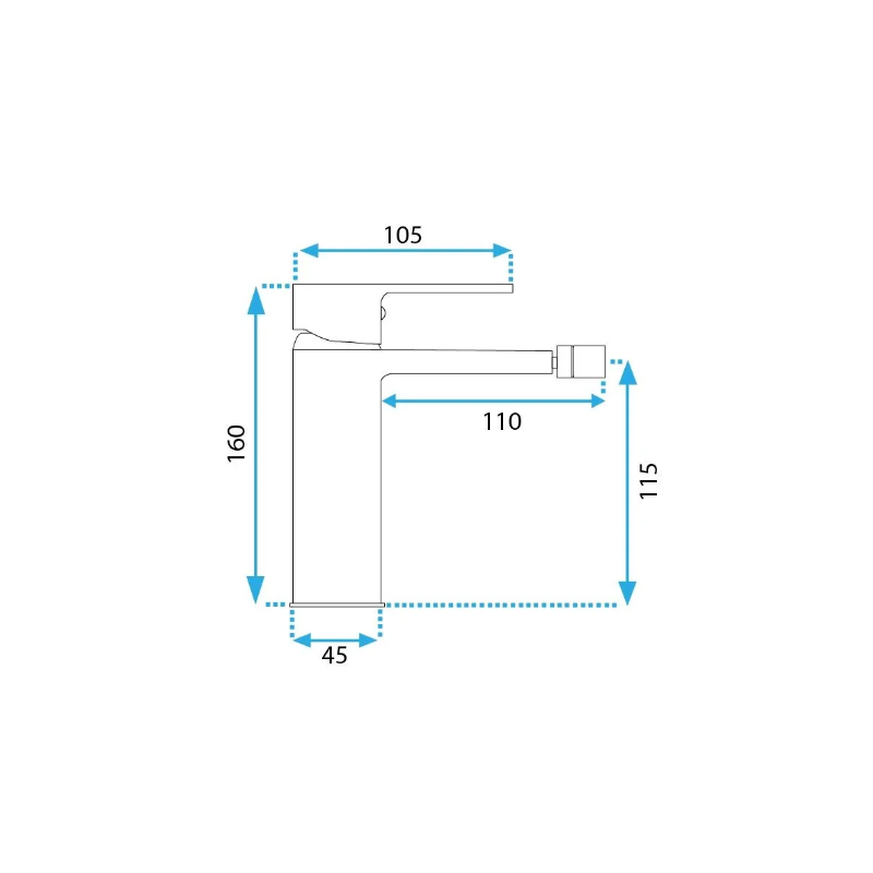 Rea Bateria Bidetowa Stojąca Argus złota