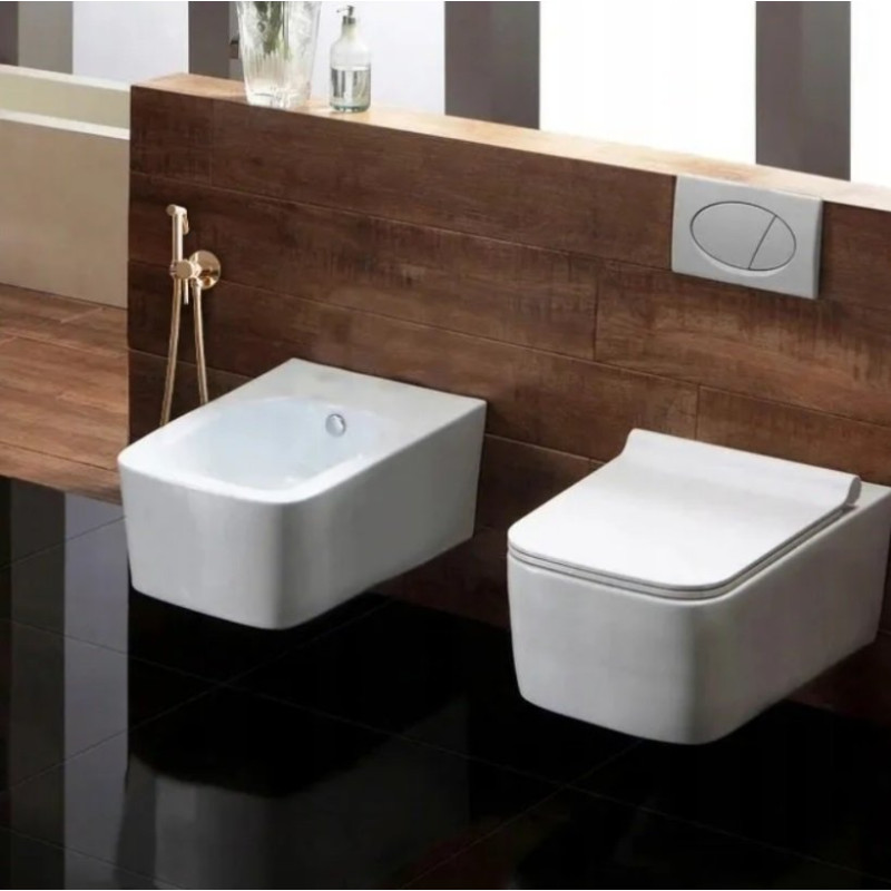 Rea Bateria Bidetowa Ścienna Loop Lungo Różowe złoto