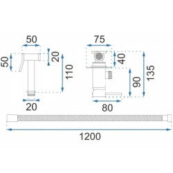 Rea Bateria Bidetowa Ścienna Loop Lungo Różowe złoto