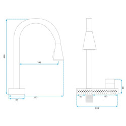 Rea bateria kuchenna Conor Nikiel szczotkowany