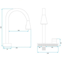 Rea Bateria Kuchenna Conor złota szczotkowana