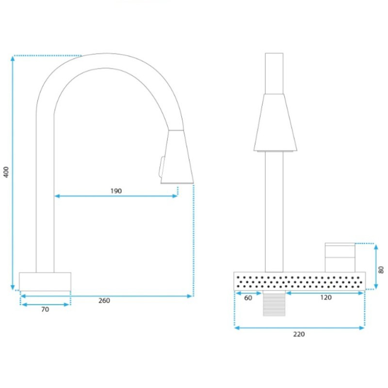 Rea Bateria Kuchenna Conor złota szczotkowana