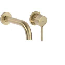 Rea Bateria Umywalkowa Podtynkowa Lungo złota szczotkowana