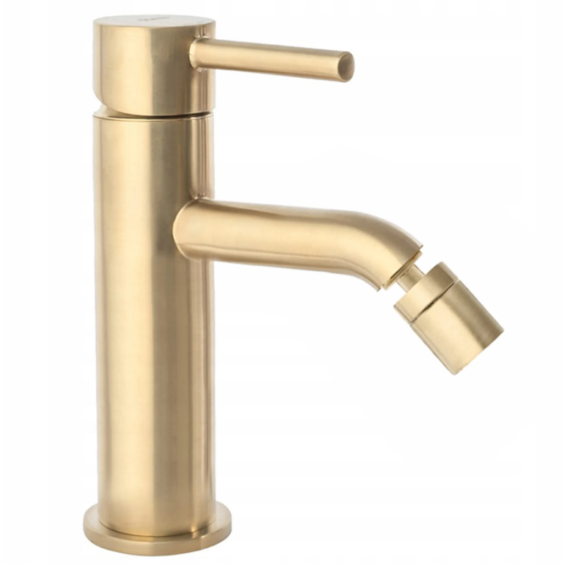 Rea Bateria Bidetowa Stojąca Lungo złota szczotkowana