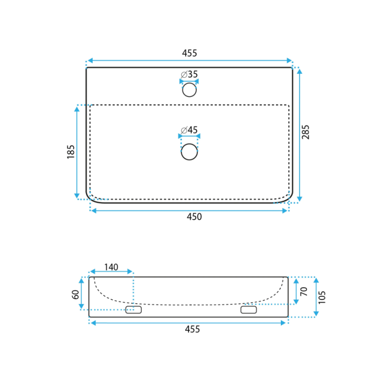 Rea umywalka nablatowa Naomi