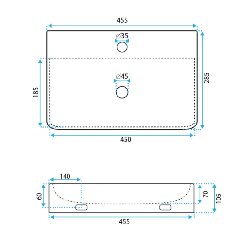 Rea umywalka nablatowa Naomi