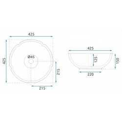 Rea umywalka nablatowa Felicia