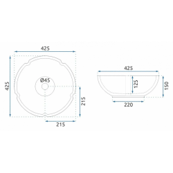 Rea umywalka nablatowa Asanti