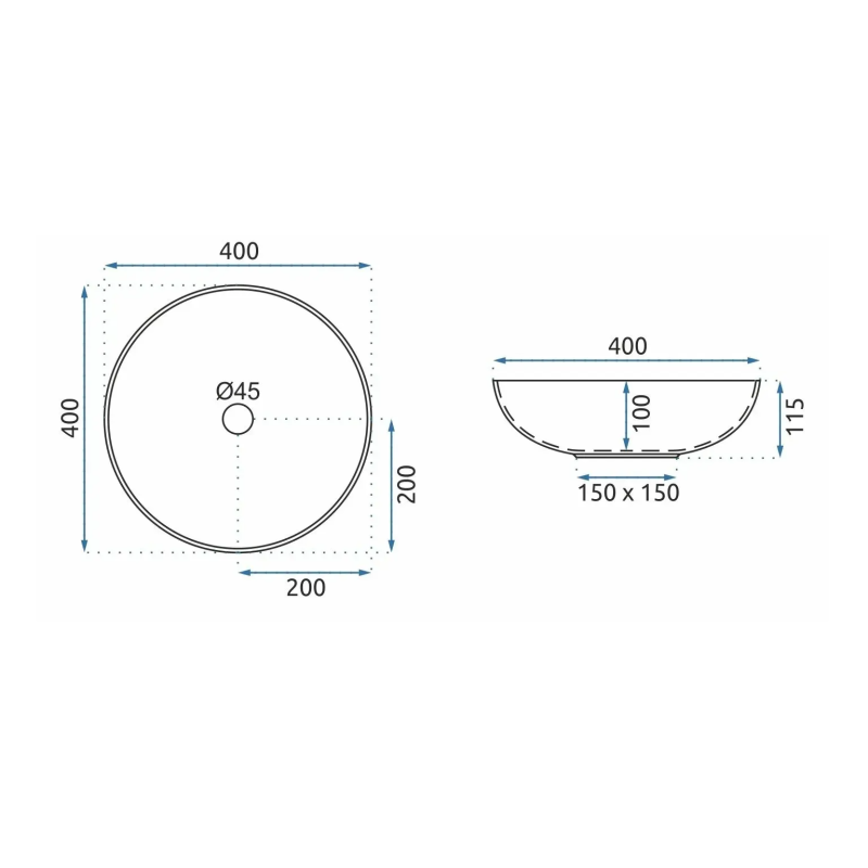 Rea umywalka nablatowa Aztec