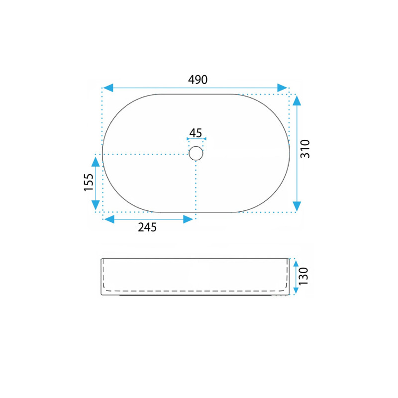 Rea umywalka nablatowa Vanda 48
