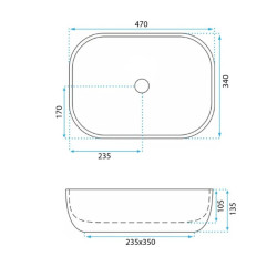 Rea umywalka nablatowa Belinda Savana