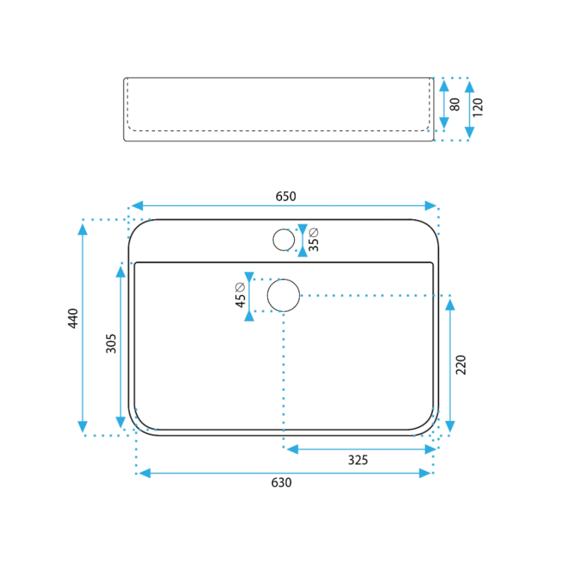 Rea umywalka nablatowa Verona