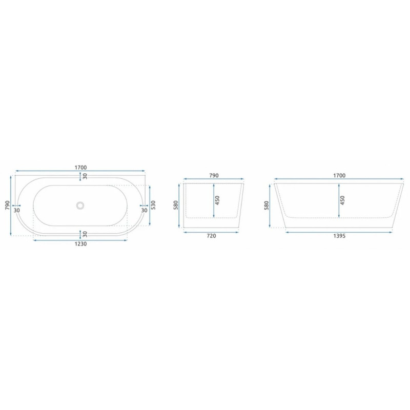 Rea wanna przyścienna 170 Veneta