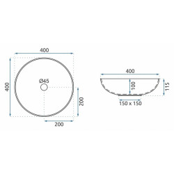 Rea umywalka nablatowa Peru
