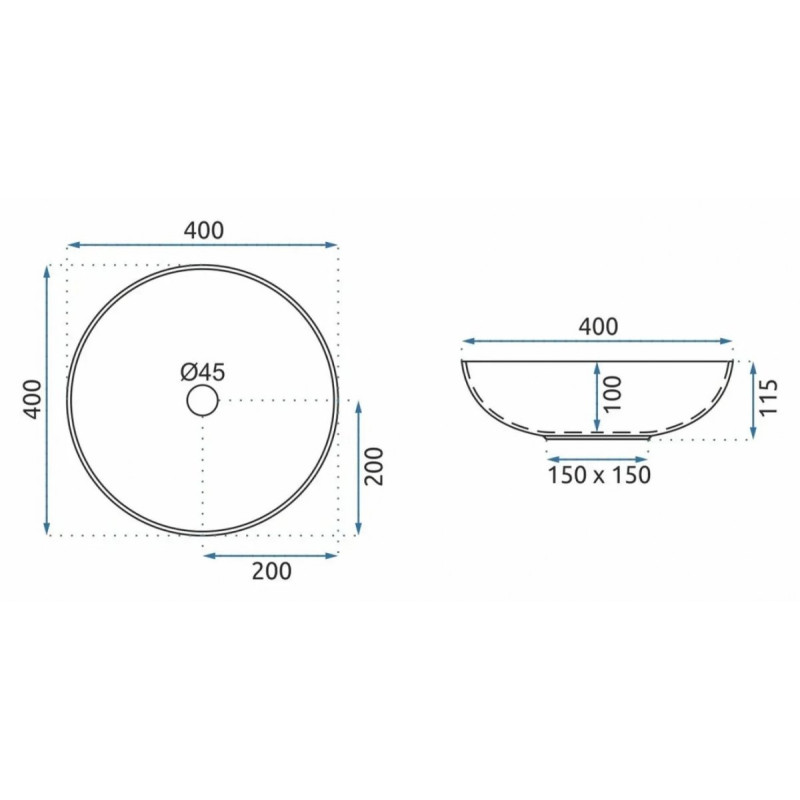 Rea umywalka nablatowa Peru